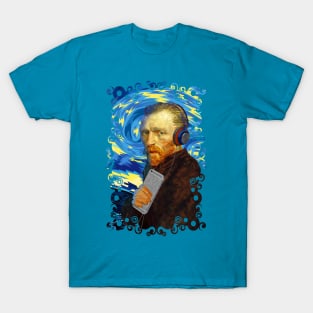 DJ Van Gogh Starry night Abstract Painting T-Shirt